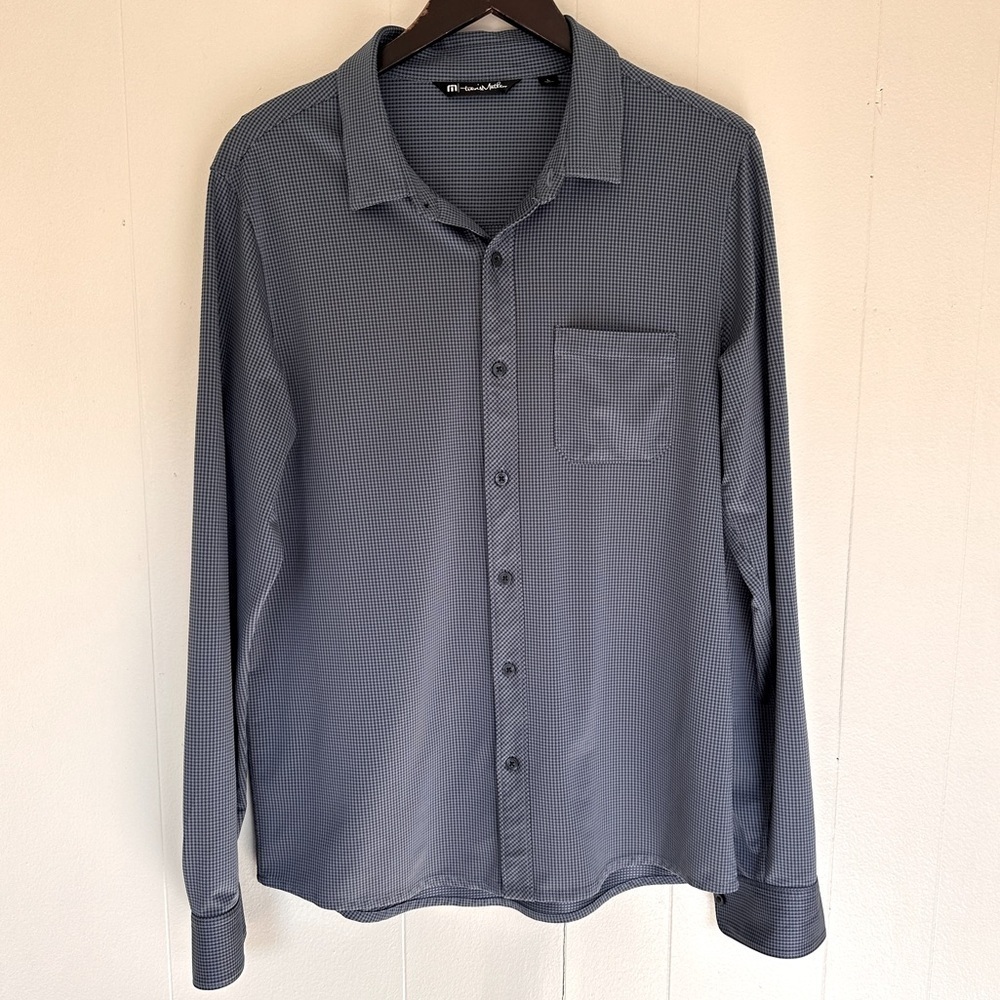 TRAVIS MATHEW Long Sleeve Shirt Blue